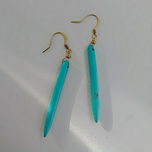 Minimalist Turqouise Spike Beach Boho Earring - Picture 1 of 8